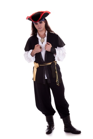 Pirate isolated on white background studio shotの写真素材