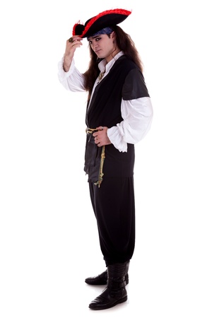 Pirate isolated on white background studio shotの写真素材
