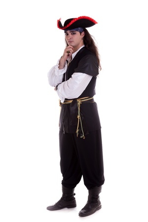 Pirate isolated on white background studio shotの写真素材