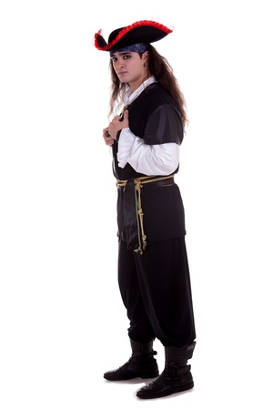 Pirate isolated on white background studio shotの写真素材