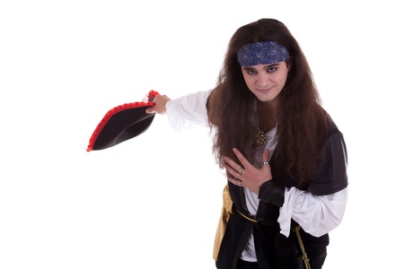 Pirate isolated on white background studio shotの写真素材