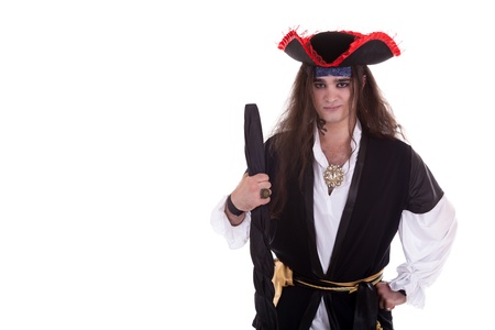 Pirate isolated on white background studio shotの写真素材