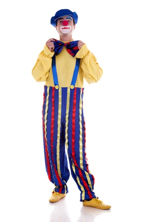 Happy clown isolated on white backgroundの写真素材
