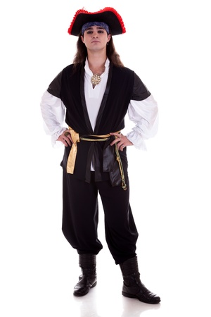 Pirate isolated on white background studio shotの写真素材