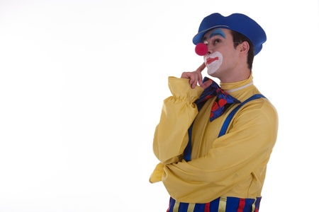Clown isolated on white background studio shotの写真素材