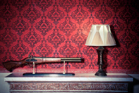 Vintage room interior toned image studio shootingの写真素材