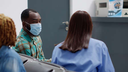 Diverse people talking about disease and coronavirus epidemic, giving advice and healthcare support...