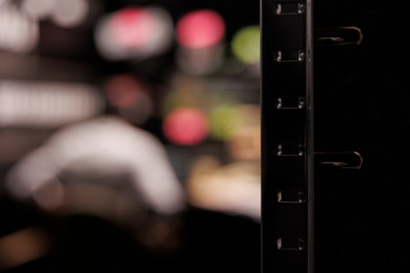 Detective blurred silhouette sitting at workplace desk