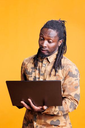 Adult searching for marketing ideas