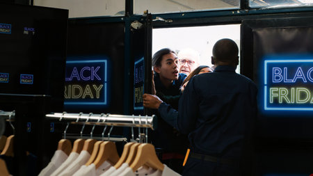 Customers demand shopping access on black friday, taking advantage of early hours to buy cheap...
