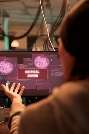 Computer system hacking error, hacker stealing database information, unsuccessful cyberattack....