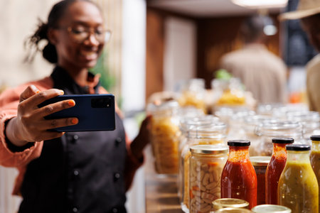 Female owner promotes a variety of fresh, local, organic products in eco friendly, zero-waste...