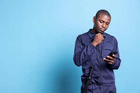 Security agent browses smartphone apps to check text messages, using social media accounts to chat...