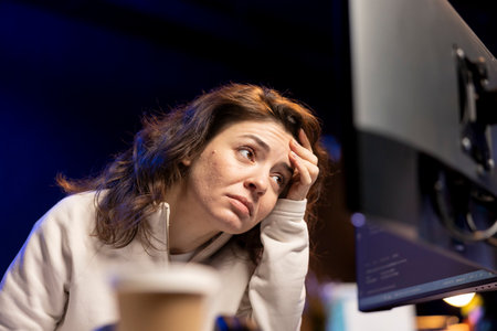 Worried system administrator stressed after finding many security vulnerabilities, scared of malware...