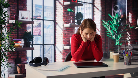 Disappointed upset woman feeling worried and shocked about bad news, concerned about career failure....