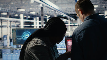 Server hub software developer seeing critical error popup on laptop display, fixing system issues....