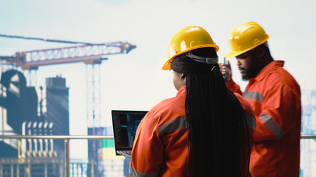 Offshore platform worker using AI LLM to analyze subsea mapping data. Drilling rig engineer using...