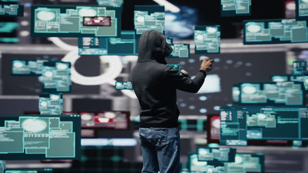 Man uses virtual reality headset for system corruption and password cracking, cyber intelligence...