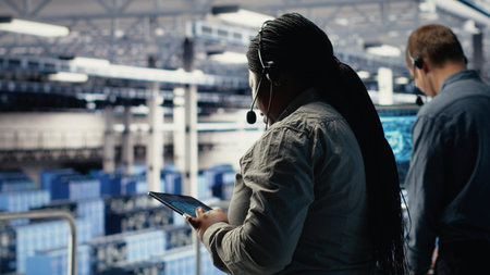 Server hub tech support specialist guides enterprise clients through setting up secure company data...