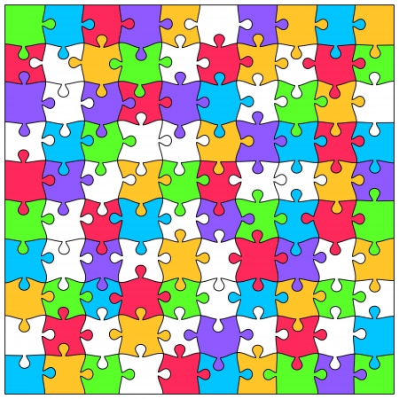 Blank transparent color background jigsaw puzzle vectorのイラスト素材