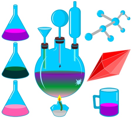 Chemical set  Molecule structure  Equipment のイラスト素材