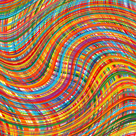 Abstract art rainbow curved lines color vector background 24のイラスト素材
