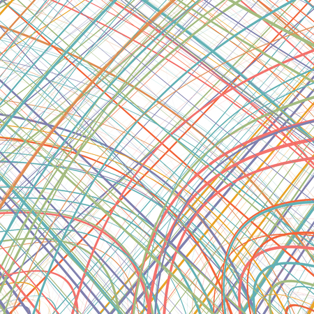 Abstract rainbow curved stripes color line art backgroundのイラスト素材