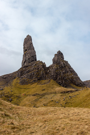 Rock formations on the Isle of Skyeの写真素材