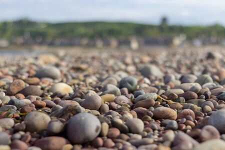 Stones on the beach Stonehaven, Scotlandの写真素材