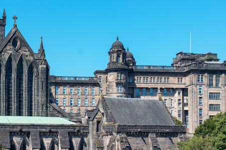 Glasgow Royal Infirmary on a summers day