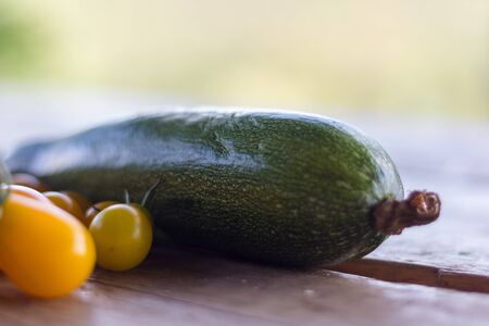 Zucchini and tomatoe harvest from the garden
