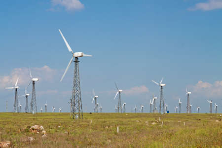 Wind farm - source of the clean renewable energyの写真素材