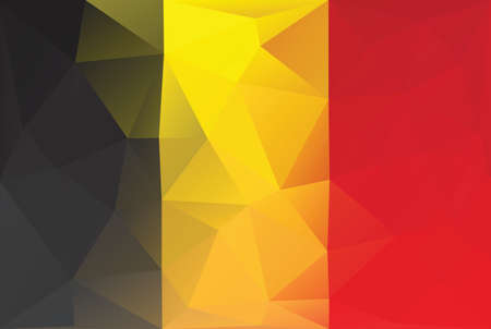 Belgium flag - triangular polygonal patternのイラスト素材