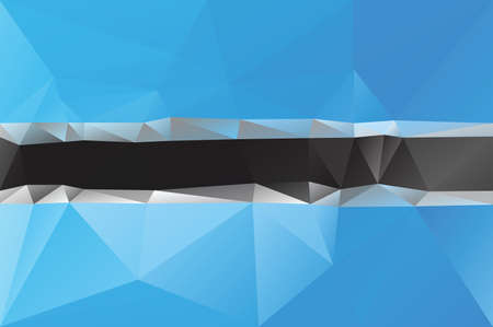 Botswana flag - triangular polygonal patternのイラスト素材