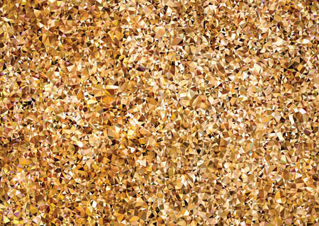 Golden abstract triangular background patternのイラスト素材