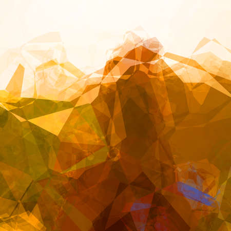 Abstract polygonal background design in autumn colorsの写真素材