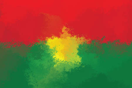 Burkina Faso flag - grunge design patternの写真素材