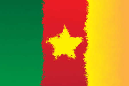 Cameroon flag - grunge designl patternの写真素材