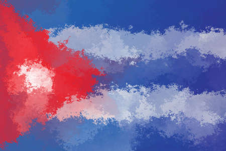 Cuba flag - grunge design patternの写真素材