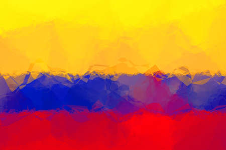 Colombian flag - triangular polygonal patternの写真素材