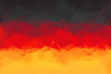 German flag - triangular polygonal patternの写真素材