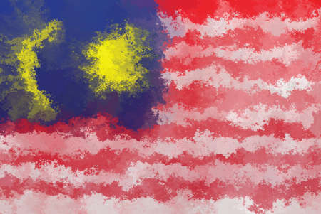 Malaysian flag - grunge design patternの写真素材