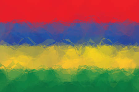Mauritius flag - triangular polygonal patternの写真素材
