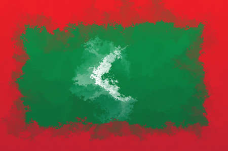 Maldives flag - grunge design patternの写真素材