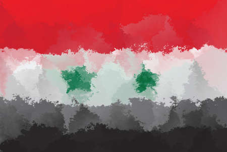 Syria flag - grunge design patternの写真素材