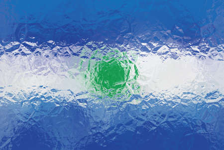 El Salvador flag - triangular polygonal pattern of crumpled shiny metal surface