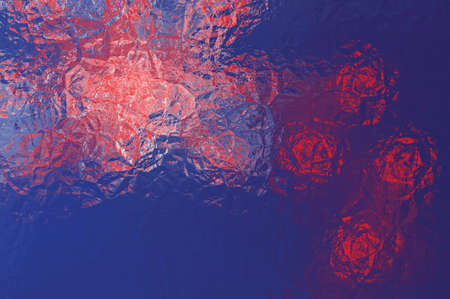 New Zealand flag - triangular polygonal pattern of crumpled shiny metal surfaceの写真素材