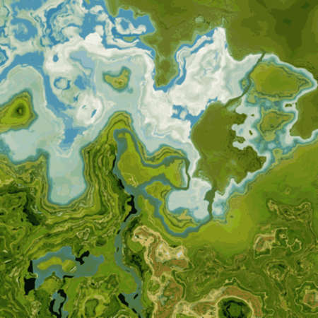 Abstract Earth surface texture pattern in green and blue colorsのイラスト素材