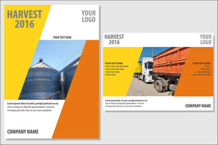 Harvest 2016 company presentation leaflet template for A4 paper size designのイラスト素材