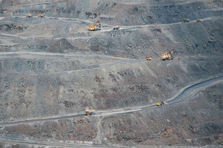 View to the opencast surface mining facilityの写真素材